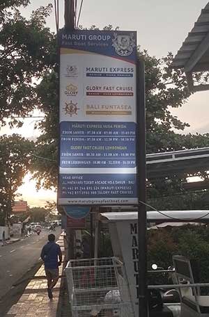 Maruti Express Fast boat service in Sanur port